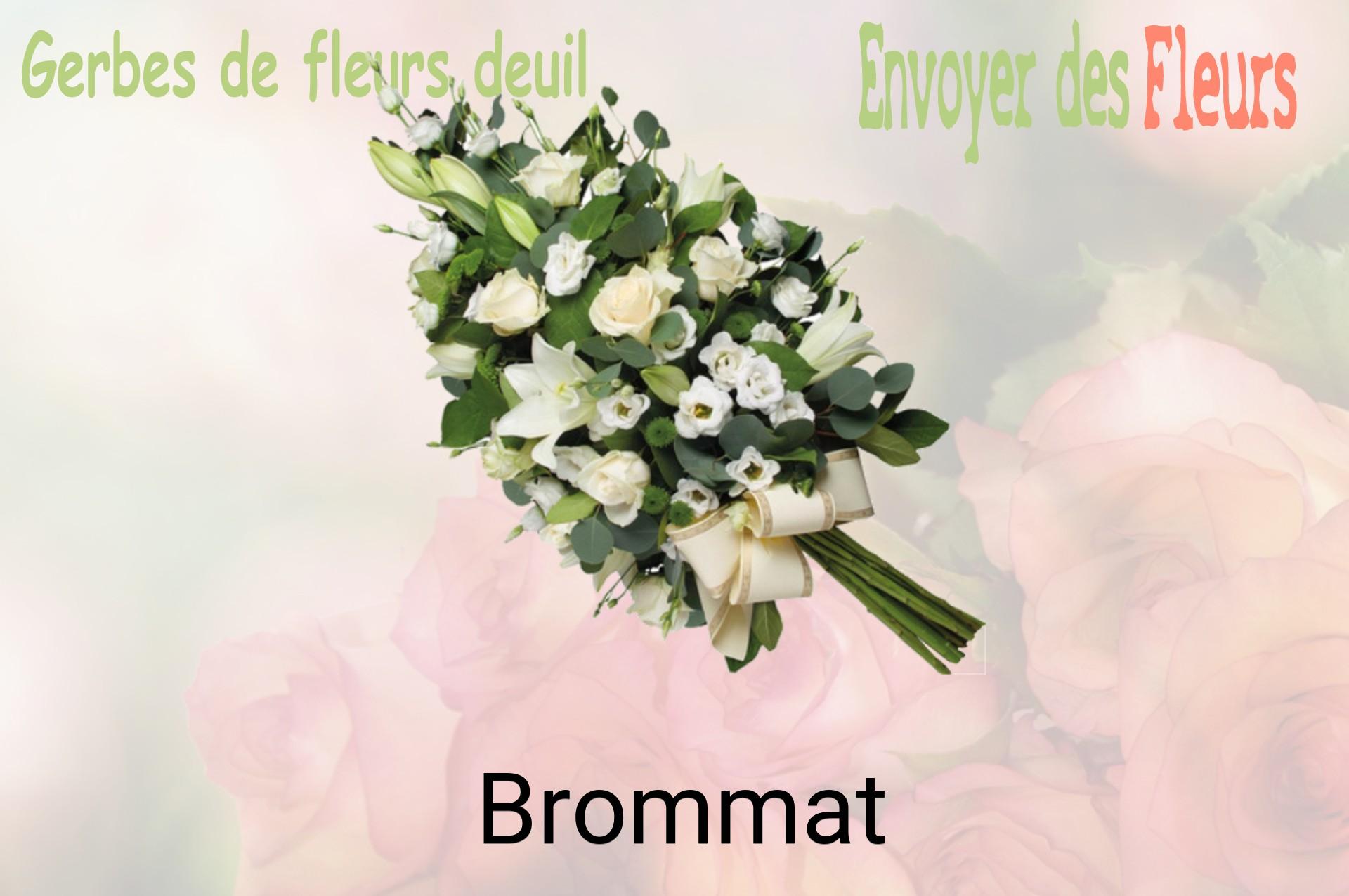 Gerbe de fleurs de deuil livrée à Brommat